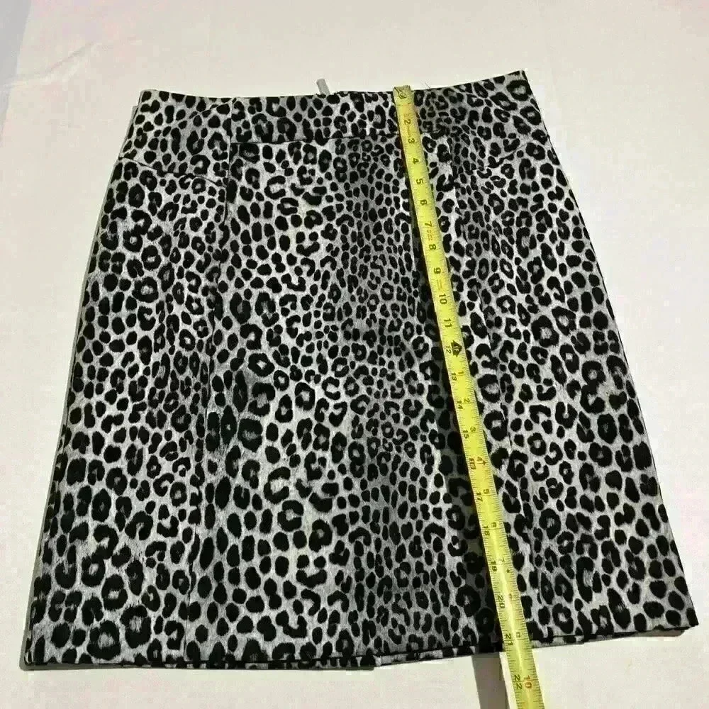 MICHAEL Michael Kors Womens Cheetah Animal Print Pencil Straight Skirt Medium￼